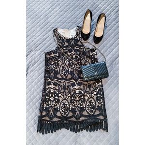 Lovers + Friends Caspian Lace High-Neck Dress